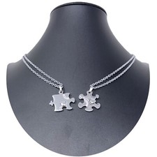 Puzzle Herz Silber Anhänger