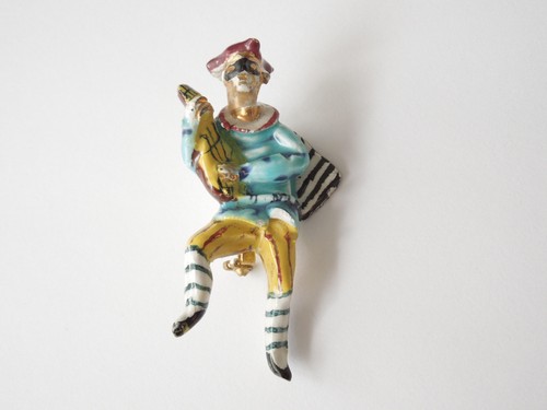 Vintage brosche harlekin - vintage,