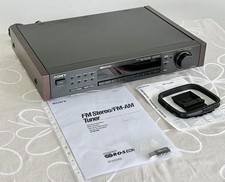Sony ST-S 505 FM Stereo Tuner Schwarz Holzseiten Radio mit Bedienungsanleitung