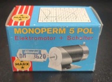 Rarität - MARX Monoperm  5 Pol, Elektromotor mit Schalter, 4,5 V.