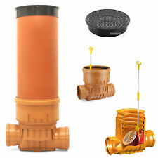 Kontrollschacht Revisionsschacht DN400 Rückstauklappe 2x Ø160mm Abwasserschacht