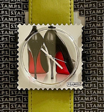 Stamps Uhr: High Heels + Armband Satin Lime Green zitrusgrün