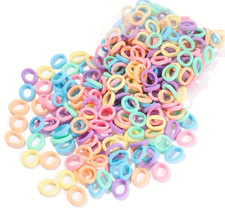 100x Mini Haargummi Haarband Bunt Zopfgummi Haargummis Kinder elastisch Damen