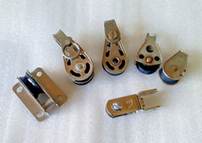 Konvolut 6 Teile Jollenblock Yachtblock Schiffsblock Anschraubblock Wirbel