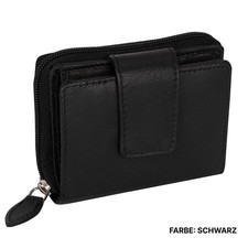 Kleine RFID Damen Geldbörse Kompakt Portemonnaie Mini Damenbörse Echt Leder