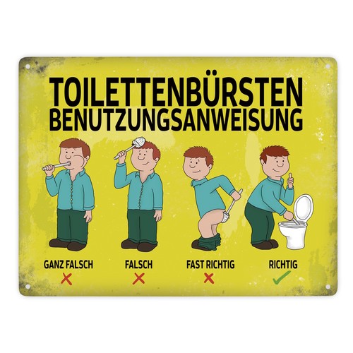 Toilettenbürstenbenutzungsanw