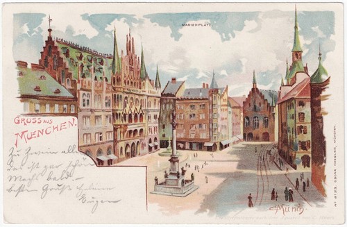 Alte künstler münchen - alte, künstler-ak