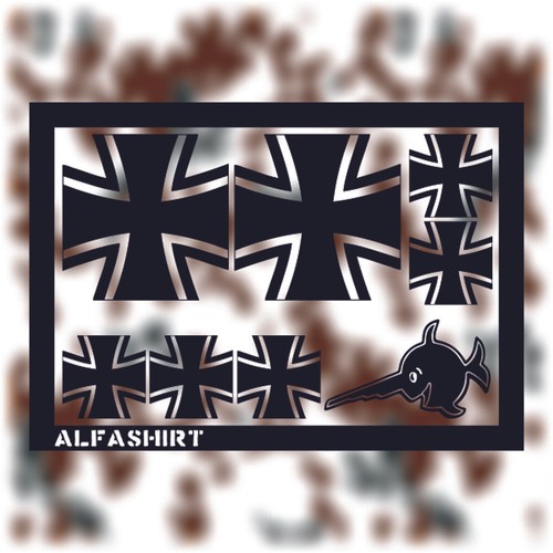 Aufkleber sticker bw kreuz - aufkleber,