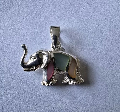 Echt silber anhänger elefant - silber,