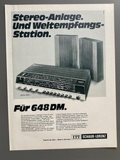 ITT Schaub-Lorenz Weltempfangsstation Stereo HiFi 1970 Vintage Werbung Reklame