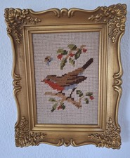 Gobelin-Stickbild mit Rahmen