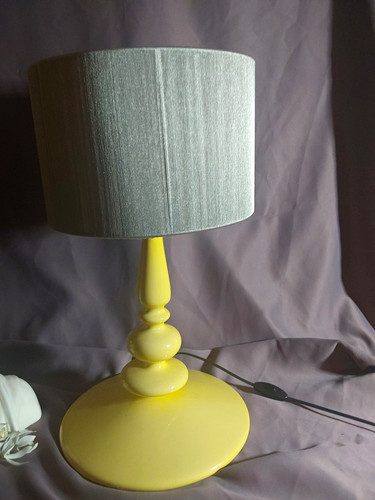 Tischlampe gelb mit grau - tischlampe,