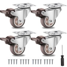 Möbelrollen Gummi 38mm mit 4
