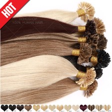 200 Strähnen Russisch Remy Echthaar Bonding Keratin Extensions Haarverlängerung