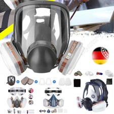 Profi Staubmaske Gasmaske Lackiermaske Atemschutz Vollmasken mit Filter NEU