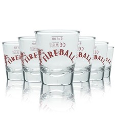 6x Fireball Whisky Glas 2cl