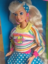 1994 POG Fun Barbie Puppe mit 6 Caps / Special Edition / Mattel 13239, Ovp
