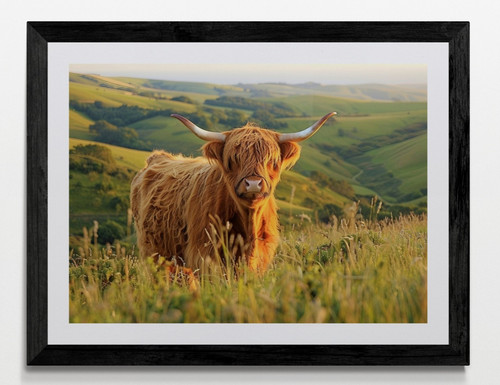 Highland cow gerahmtes - highland,