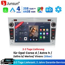 Autoradio Für Opel Corsa C/D Zafira B Astra H 64G Carplay Android 14 FM GPS NAVI