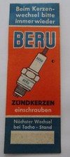 Auto-Aufkleber Beru Zündkerzen Wechsel Service Werkstatt Motorraum 70er Oldtimer