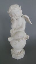 Engel schauend Grabengel weiß 28cm hoch Polyresin Verarbeitung Farbfehler Nr. B2