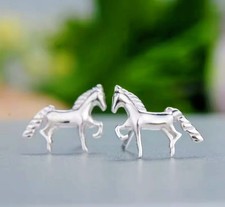 Pferd Ohrstecker Sterlingsilber Damen -Kinder -Mädchen Ohrringe