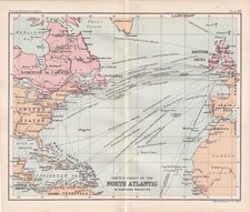 KARTENPLATTE 49 "KARTE DES NORDATLANTIKS" (Nord- und Mittelamerika, Teile von W