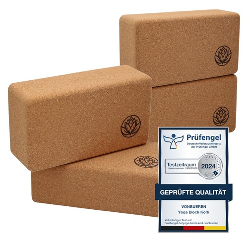Yoga block 4er set vonbueren - set,