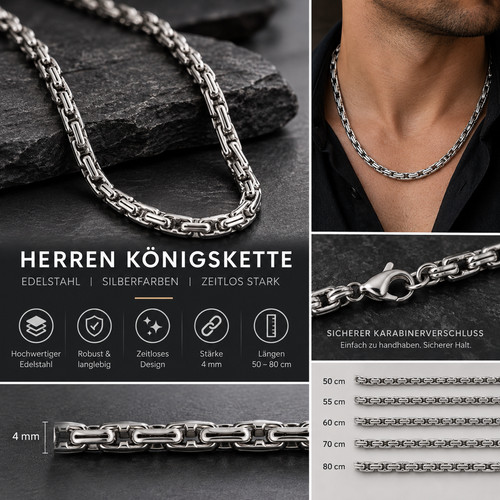 Herren königskette edelstahl - herren,