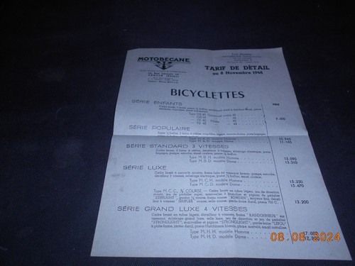 Motobecane fahrräder 1948 - motobecane,