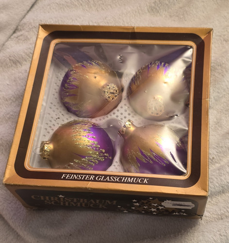 4er set christbaumkugeln aus - christbaumkugeln,