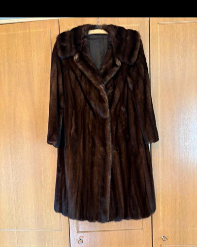 Damen pelzmantel braun lang - damen,