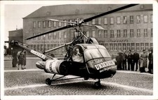 Ak Fliegende Underberg Flasche, Helikopter, Pilot Sepp Bauer, Reklame - 4264810