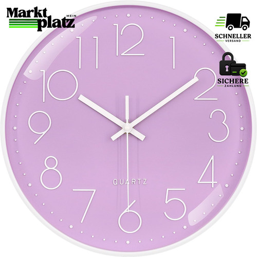 Wanduhr lila modern - 30,
