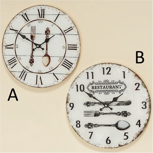 Wanduhr mit besteck motiv - mit,