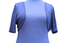 Sheego Bolero Grau kurzarm