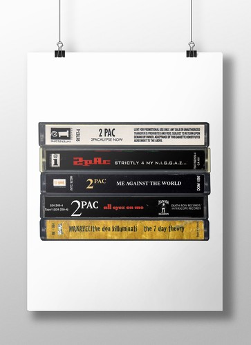 Tupac poster kassettendruck - poster:,