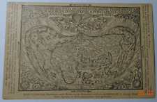 erste vollständig Weltkarte nach 1520 Landkarte AK um 1900 U163
