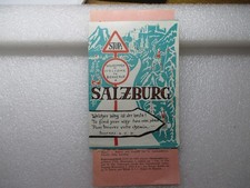 Nachlaß Landkarte ! Faltkarte Stadtplan SALZBURG & Infoblatt  aus 1960  !