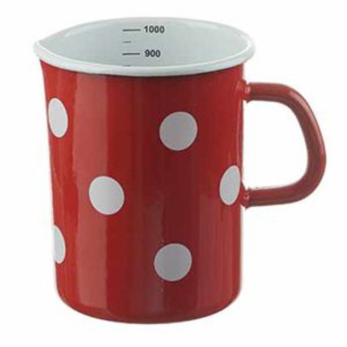 Emaille messbecher retro - retro, rot