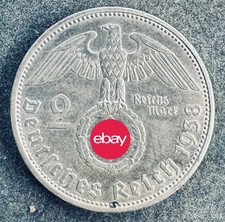 2 Reichsmark 1938 A Drittes Reich Hindenburg 8 g .625 Silber KM#93 K151125G