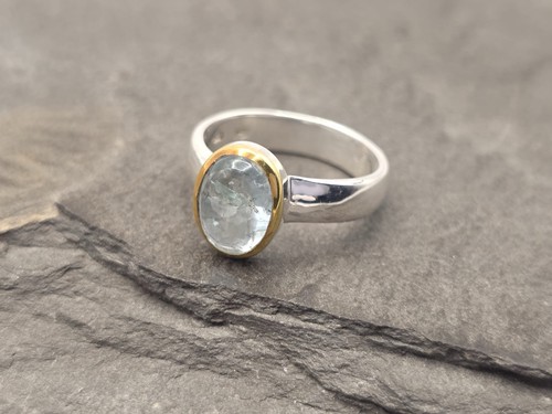 Ring mit aquamarine 925 - aquamarine,