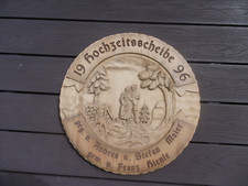 Schützenscheibe Ehrenscheibe, Holz geschnitzt