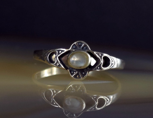 Ring silber 925 mondstein - silber,