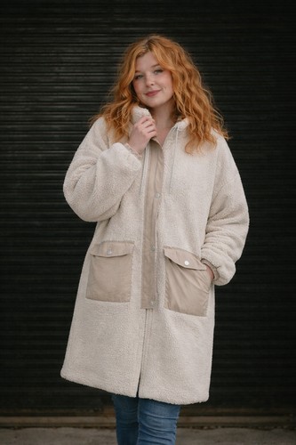 Stradivarius teddyfellmantel - stradivarius,