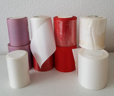 8x Satinband Tischband Schleifenband breites Dekoband 100 mm auf Rollen