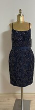 Glitzer Kleid Blau Bolero