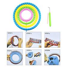 4er Set Rundstrickmaschine Set mit Hakennadel Mütze Pullover Sockenstricker