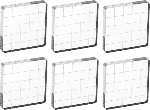 Acryl stempelblock 6 - 2"x2", stempelblock,