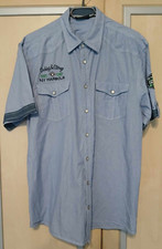 Van Vaan Hemd ,KW 43 (XL), kurzarm,  blau weiss gestreift